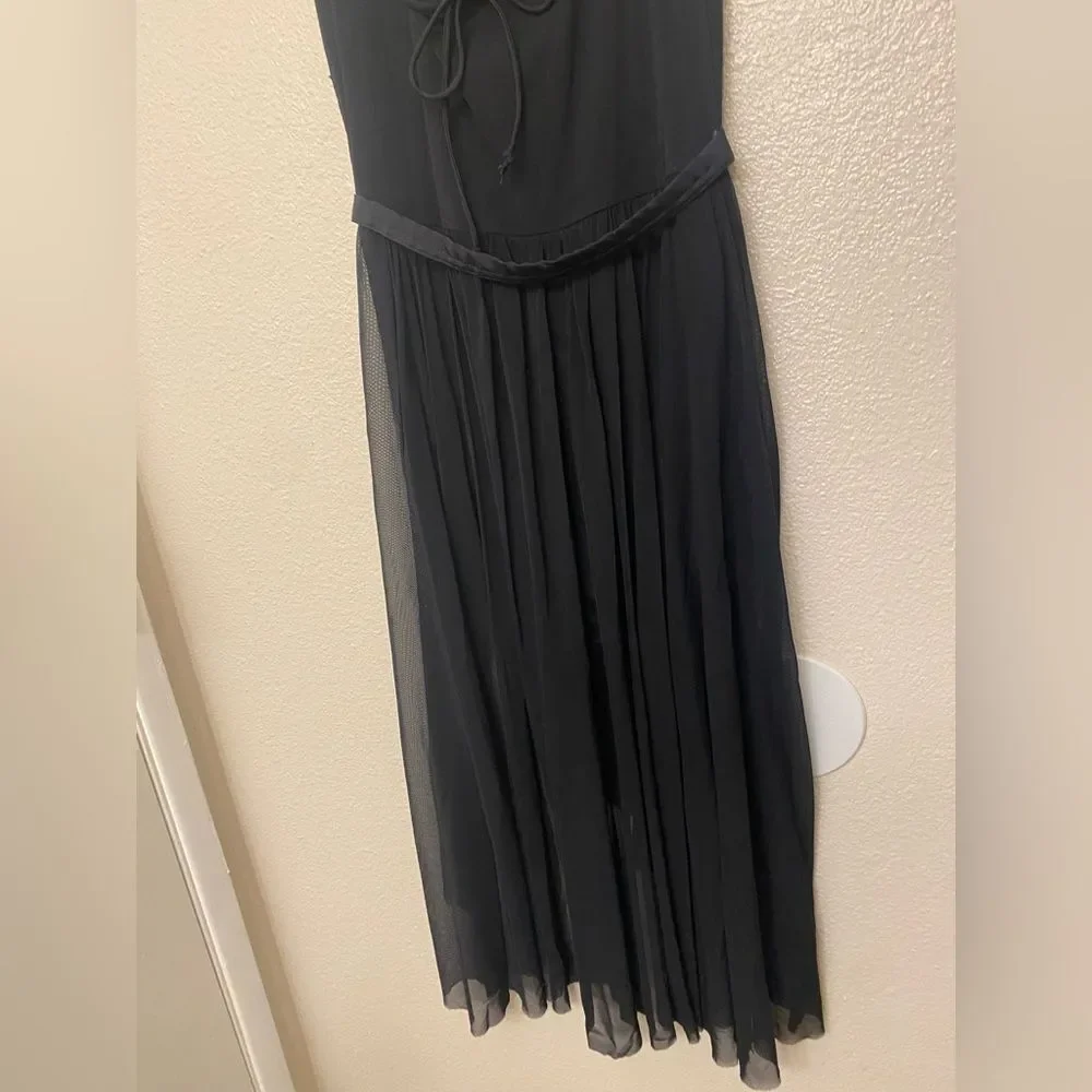 WEISSMAN Dance black lyrical maxi mesh dress appliqué Amen 12333 MA adult